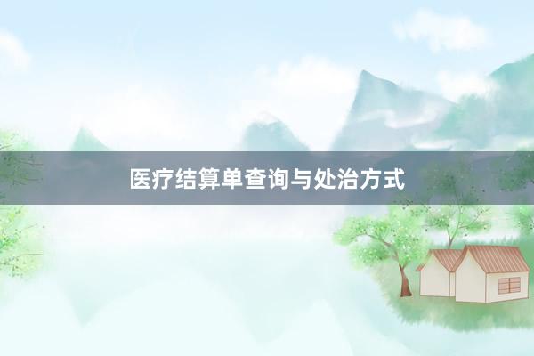 医疗结算单查询与处治方式